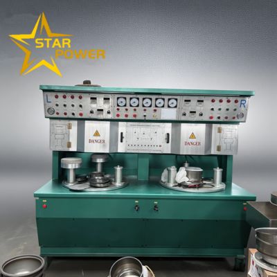 Harga bagus Dual-Station Aluminum Brazing Machine for Cookware 580-620°C 0.3-3 MPa on line