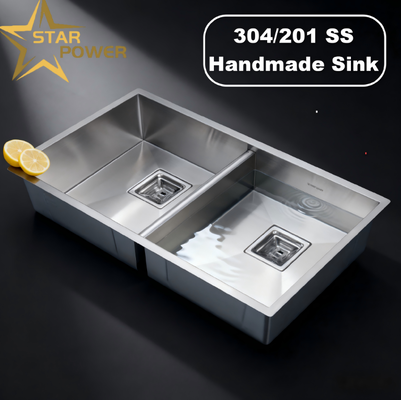 Harga bagus Sink dapur tahan noda bertekstur PVD Gunmetal buatan tangan dengan bahan makanan 304/316 stainless steel on line