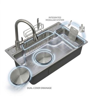 Harga bagus 36 Inch Farmhouse Apron Front Single Bowl Kitchen Sink SUS304 14 Gauge Deep Basin on line