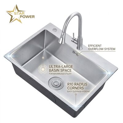Harga bagus 16 Inch Round Undermount Bar Sink SUS304 18 Gauge Stainless Steel with Basket Strainer on line