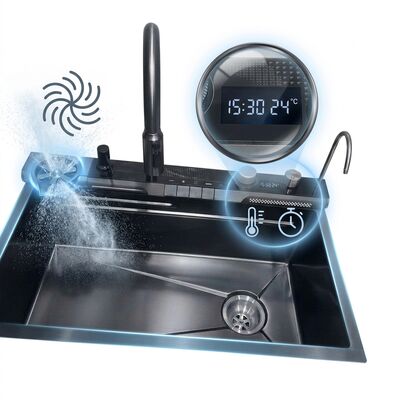 Harga bagus 23 Inch Drop-In Single Bowl Kitchen Sink SUS304 18 Gauge with Faucet Hole on line