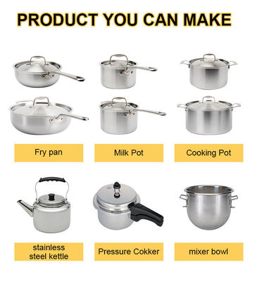 Semi otomatis 4 Column Cookware Produksi Line 500 Ton Hydraulic Press Machine Deep Drawing untuk panci dan wajan