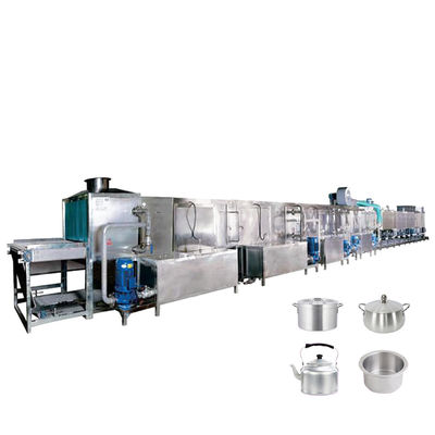 Mesin Pembersih Mesin Cuci Industri Pabrik Manufaktur Listrik, Lini Produksi Peralatan Masak Aluminium Disediakan PLC