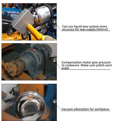 Meja putar logam stainless steel tutup cermin pot tangki getaran buffing polishing mesin