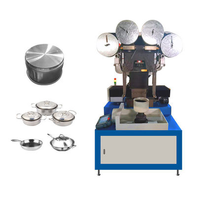 Mesin Poles Peralatan Masak Motor Servo Untuk Pengamplasan Bawah Panci Aluminium