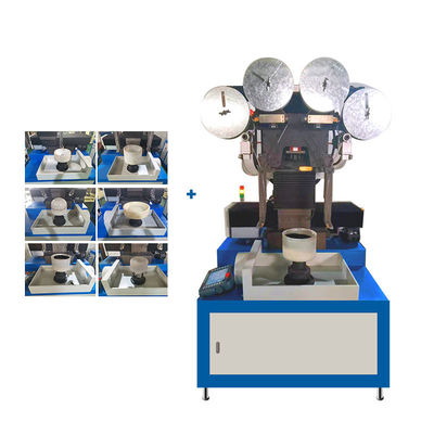 Mesin Poles Peralatan Masak Motor Servo Untuk Pengamplasan Bawah Panci Aluminium