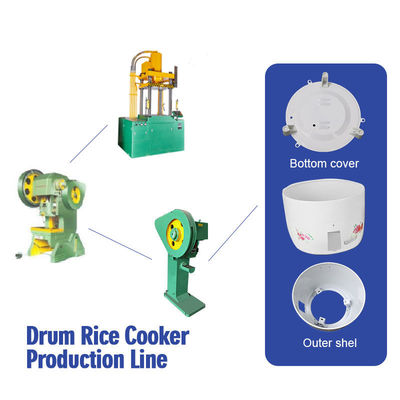 Harga bagus Lini Produksi Drum Rice Cooker Hidrolik Dengan Servo Motor Multifungsi on line