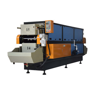 Harga bagus permukaan peralatan masak logam stainless steel grinding buffing magnetic polishing machine on line