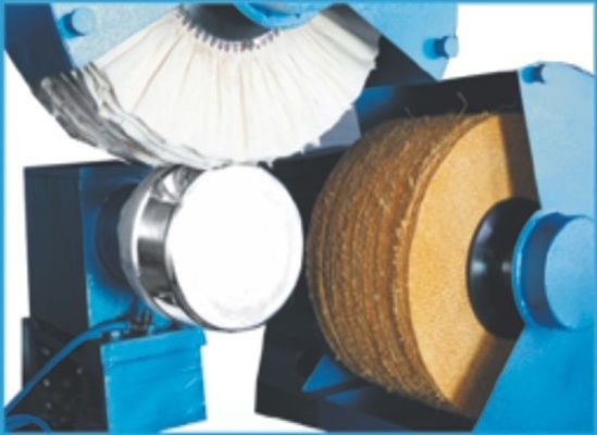 Mesin polishing berkualitas tinggi multi-head stainless steel Basin Buffing Machine untuk peralatan masak metel ware stainless steel