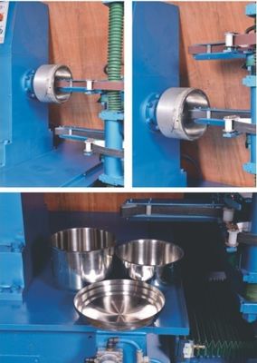 Kualitas tinggi peralatan masak Mesin penggiling horizontal ganda 1450r/Min Permukaan peralatan logam Polishing
