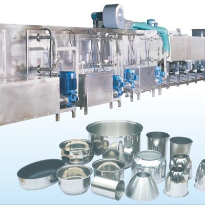 Kecepatan tinggi Metal Ware Washing Line 265kw 2.5t/H peralatan cuci peralatan cuci aliran kerja air lunak