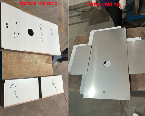 Mesin pengelasan panel stainless steel yang kuat untuk wastafel buatan tangan komersial menggunakan teknik pengelasan MIG