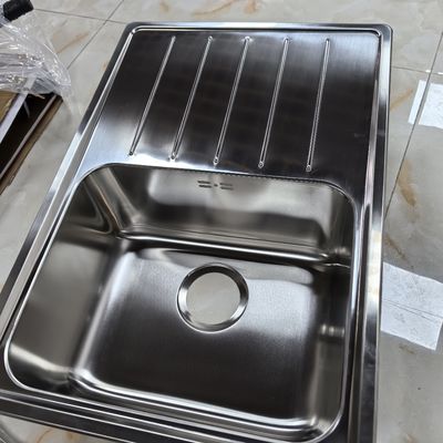 Frosted Brushed Stainless Steel Sink Nano Gun Grey Stainless Steel Sink 304 Stainless Steel Sink dipasang di bawah panggung