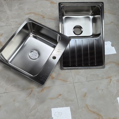 Sink berlapis nano berus baja tahan karat 304 Undermount Stainless Steel Sink baskom ganda besar pot dapur mesin wastafel