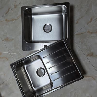 Sink berlapis nano berus baja tahan karat 304 Undermount Stainless Steel Sink baskom ganda besar pot dapur mesin wastafel
