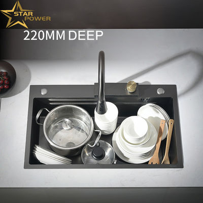 Kuarsa tahan lama Anti Splash Scratch Proof Mudah Bersih Countertop Sink Untuk Dapur sibuk