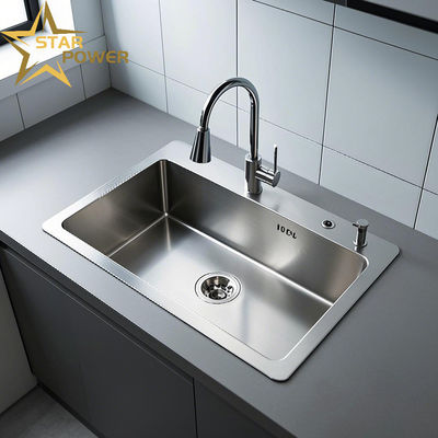 304 stainless steel tunggal dan double sink terintegrasi cetakan menebalkan dan memperdalam