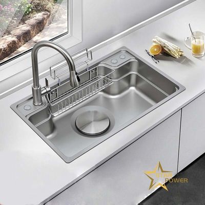 304 Stainless Steel Cuci Dapur buatan tangan ukuran yang dapat disesuaikan Bentuk Dan Fungsi Untuk ruang dapur