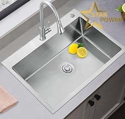 Harga bagus 33 Inci Cuci Dapur Tangan Sink Baja tahan karat Tipe Basin sederhana on line