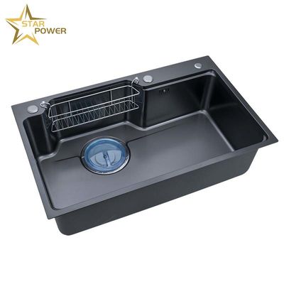 Dapur Rumah Tangga Stainless Steel Hand Sink Singel Trough Besar Disesuaikan