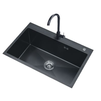 Harga bagus Stainless Steel dapur hand sink besar tunggal wastafel disesuaikan on line