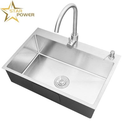 Disesuaikan Multi-Gauge Ruggedized Stainless Steel Hand Sink Untuk Dapur