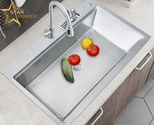 Sink tangan stainless steel yang mudah dirawat di dapur rumah tangga
