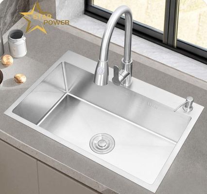 Sink tangan stainless steel yang mudah dirawat di dapur rumah tangga