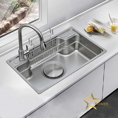 304 Sink Stainless Steel buatan tangan Sink tahan lama