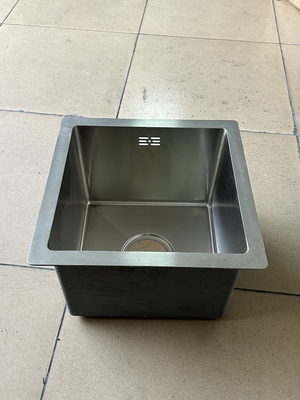 Sederhana & Praktis:Stainless Steel Warna Alam Single-Bowl Dapur wastafel
