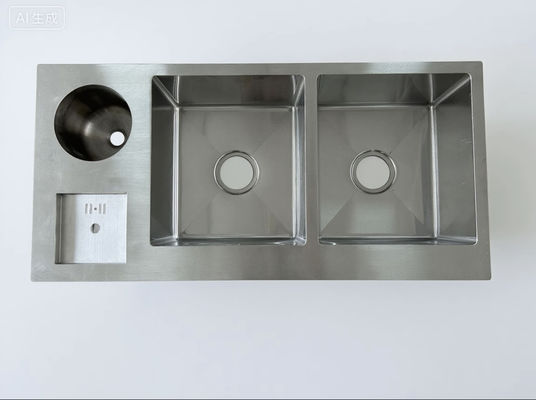 Harga bagus 304 stainless steel Double Bowl Cuisine Sink dengan Aksesoris on line