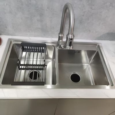 Sink dapur stainless steel dengan rak
