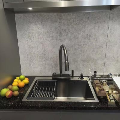 Wastafel Dapur Stainless Steel Undermount dengan Papan Pengering