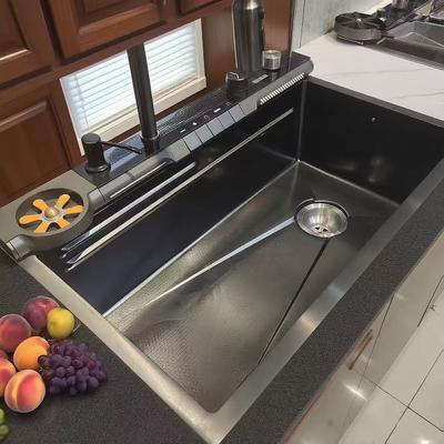 Wastafel Dapur Stainless Steel Undermount dengan Papan Pengering