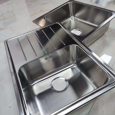 304 Stainless Steel Stretched Kitchen Sink Set Dimensi yang dapat disesuaikan