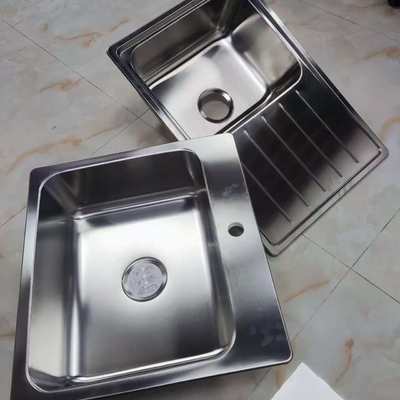 Harga bagus Kompatibel dengan Undermount & Top Mount Baja Tahan Karat Kelas Makanan 304 (18/8) Wastafel Dapur Mangkuk Tunggal Undermount Top Mount | Ketebalan Baja Kustom Tersedia | Kedalaman Bak Kustom Tersedia | Tahan Karat & Tahan Korosi on line