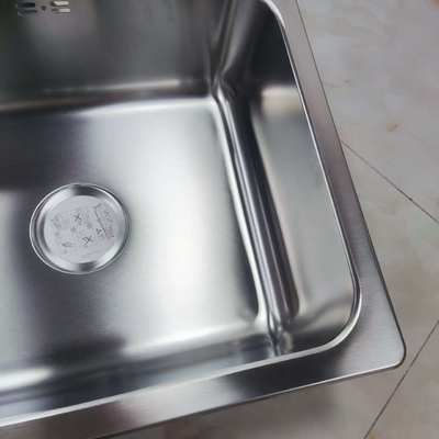 Harga bagus Undermount & Top Mount Kompatibel Food Grade 304 Stainless Steel (18/8) Wastafel Dapur Mangkuk Tunggal Undermount atau Top Mount | Tersedia Pengukur Baja Khusus | Tersedia Kedalaman Cekungan Kustom | Tahan Karat & Tahan Korosi on line