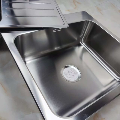 Bak Cuci Piring Dapur Mangkuk Tunggal Baja Tahan Karat 304 Undermount atau Top Mount