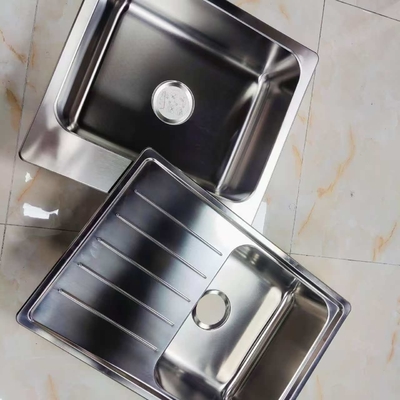 Bak Cuci Piring Dapur Mangkuk Tunggal Baja Tahan Karat 304 Undermount atau Top Mount