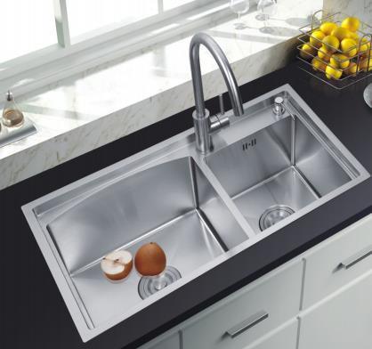 304 Stainless Steel Single Bowl Cuisine Sink Undermount atau Topmount