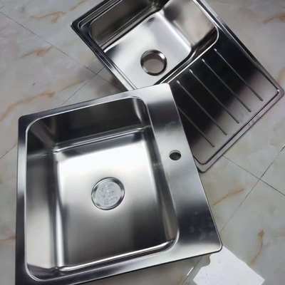 304 Stainless Steel Single Bowl Cuisine Sink Undermount atau Topmount