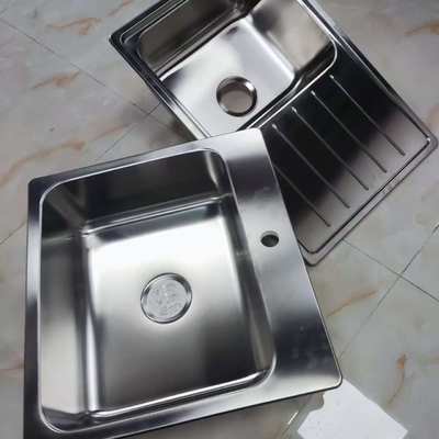 304 Stainless Steel Single Bowl Cuisine Sink Undermount atau Topmount