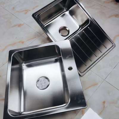 304 Stainless Steel Single Bowl Cuisine Sink Undermount atau Topmount