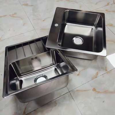 304 Stainless Steel Single Bowl Cuisine Sink Undermount atau Topmount