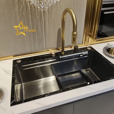 Harga bagus Undermount & Top Mount Kompatibel Stainless Steel Double Bowl Cuisine Sink 11kg dengan Partisi Grey. on line