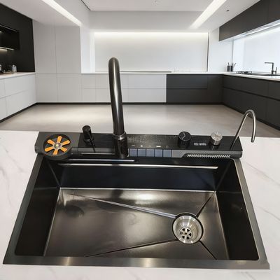 Harga bagus Sink Dapur Stainless Steel Top Mount / Drop-in 800mm dengan Keran High-Arc | Kedalaman Bak Kustom Tersedia | Ketebalan Baja Kustom Tersedia on line