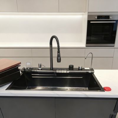Harga bagus Undermount & Top Mount Kompatibel Stainless Steel Dapur wastafel 900mm × 550mm dengan keran terintegrasi on line