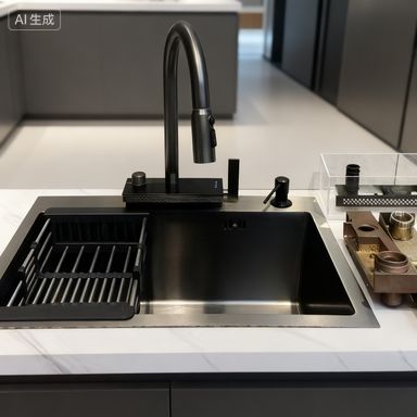 Harga bagus Undermount & Top Mount Kompatibel Premium Stainless Steel Dapur wastafel 900mm × 550mm dengan keran terintegrasi dan 1 tahun garansi. on line