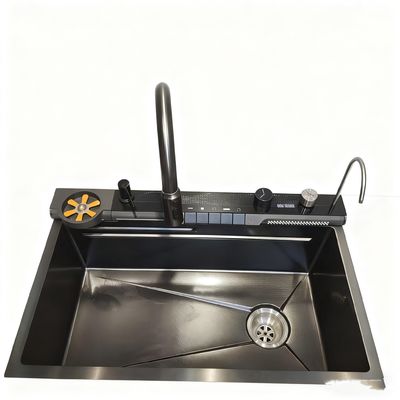 800mm Double-Bowl Stainless Steel Sink Kitchen Set dengan Keran High-Arc untuk Dapur Modern