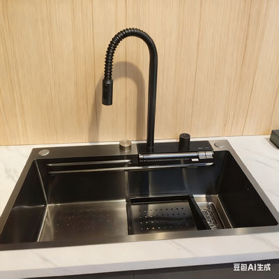 ProDeep 9-Inch Depth Extra-Deep Basin Stainless Steel Dapur wastafel dengan busa penurun suara